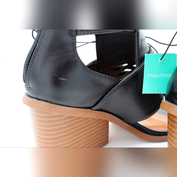 Women's Wedge Sandal, Black/Tan (Size 6.5, NWT) - Picture 8 of 10